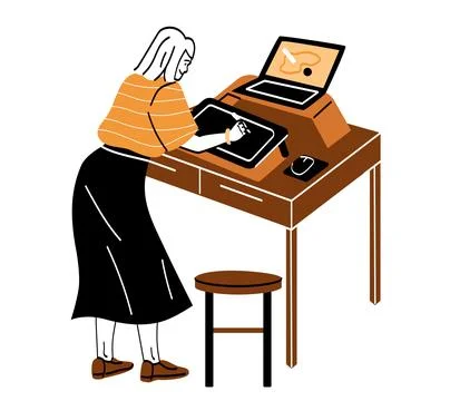 Creative worker concept Illustrazione stock