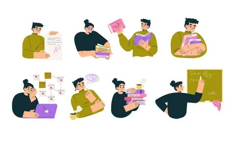 Creative Workflow Illustrations Engaging Productivity and Sophisticated Illustrazione stock