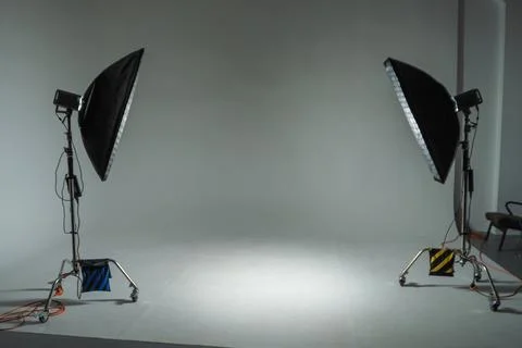 Creative workspace backdrop for commercial advertising photoshoot productio.. Stock Photos