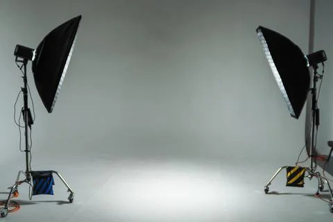 Creative workspace backdrop for commercial advertising photoshoot productio.. Stock Photos