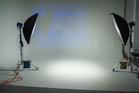 Creative workspace backdrop for commercial advertising photoshoot productio.. Stock Photos