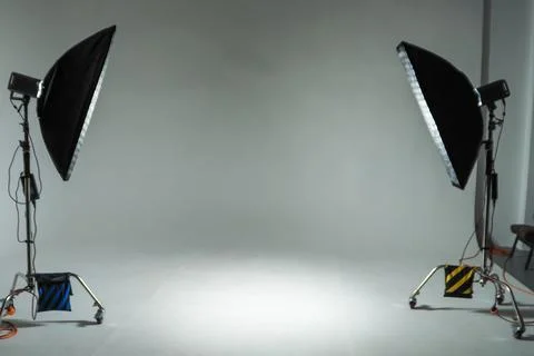 Creative workspace backdrop for commercial advertising photoshoot productio.. Stock Photos