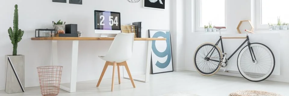 Creative workspace in a loft Stock-Fotos