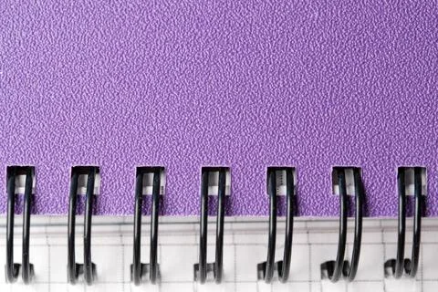 Creative workspace tools to inspire new ideas on a purple notebook Stock Photos