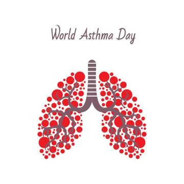 Creative world asthma day design vector Stock Illustration