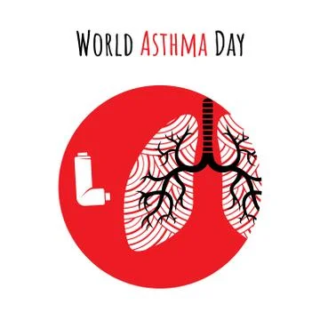 Creative world asthma day design vector Stock Illustration