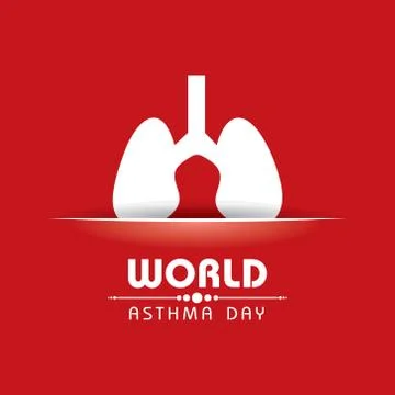 Creative World Asthma Day Greeting stock vector Stock Illustration