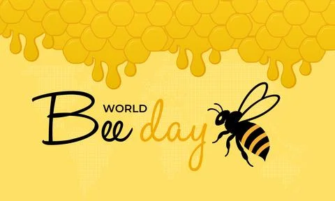 Creative World Bee Day may 20. 库存插图