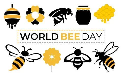 Creative World Bee Day may 20. Иллюстрация