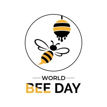 Creative World Bee Day may 20. 库存插图