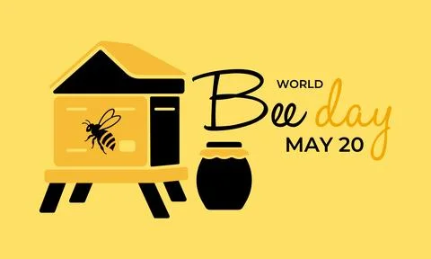 Creative World Bee Day may 20. 库存插图