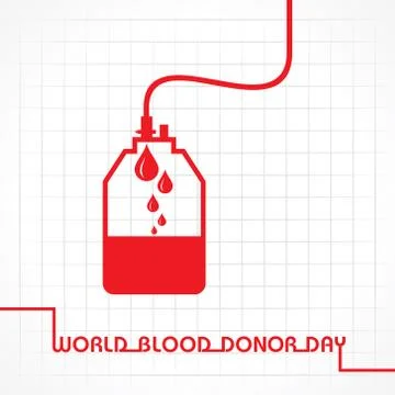 Creative World Blood Donor Day Greeting stock vector Stock Illustration