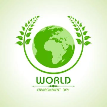 Creative World Environment Day Greeting stock vector Stock Illustration