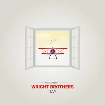 Creative Wright Brothers Day ads design. Wright Brothers Day, Celebrated De.. Stock Illustration