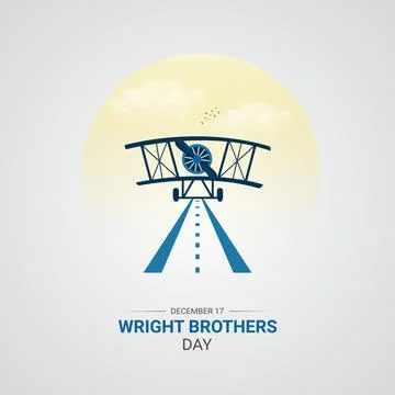 Creative Wright Brothers Day ads design. Wright Brothers Day, Celebrated De.. Stock Illustration