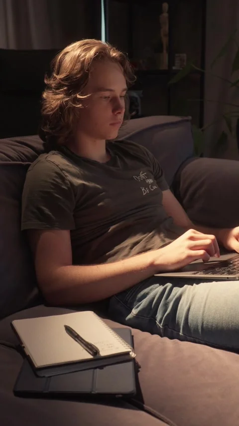 Creative writer's workflow, moving from a notebook to typing on a laptop Stock Footage 310739289