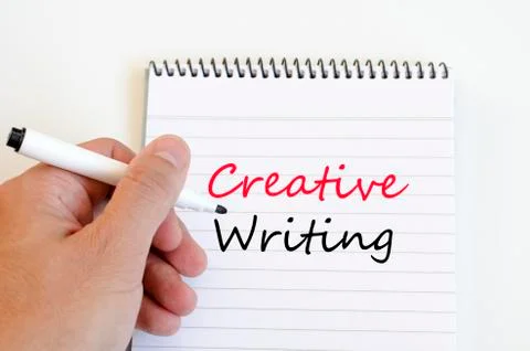 Creative writing concept on notebook Stock Photos
