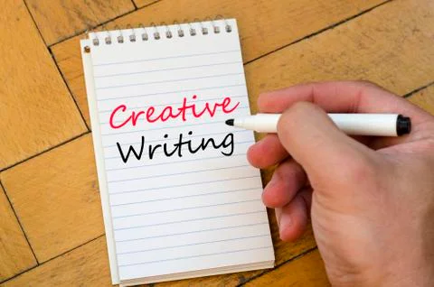 Creative writing concept on notebook Stock Photos