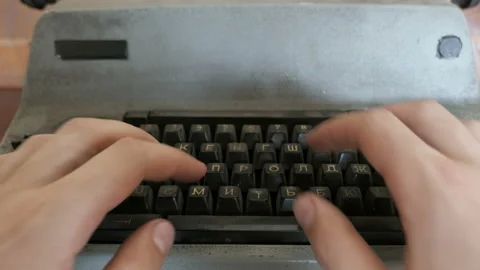 Creative Writing, old typewriter Video stock 95264501