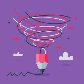 Creative writing, storytelling concept, vector illustration Illustrazione stock