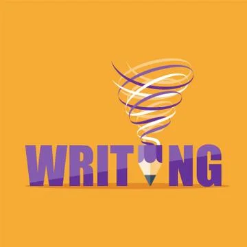 Creative writing, storytelling concept, vector illustration Illustrazione stock