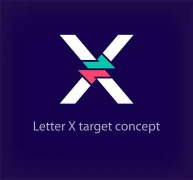 Creative X letter arrow logo design. Stock Illustration