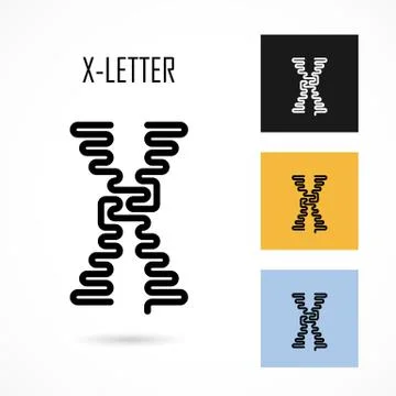 Creative X- letter icon abstract logo design vector template.Creative X- alph Stock Illustration