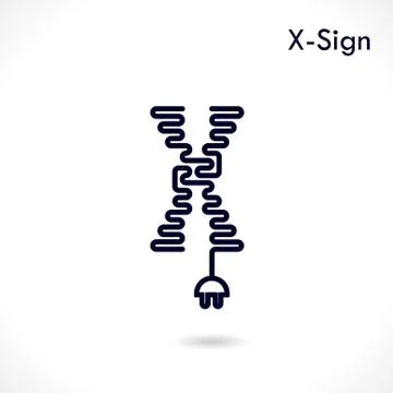 Creative X- letter icon abstract logo design vector template. Stock Illustration