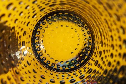 Creative yellow abstract circle form Stock Photos