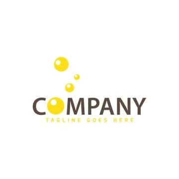 Creative yellow bubble logo design Stock Illustration