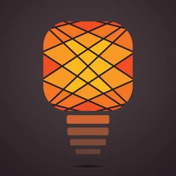 Creative yellow bulb vector background Stockillustratie