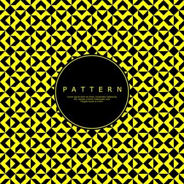 Creative yellow geometric triangle arrow abstract seamless pattern design. Stock Illustration