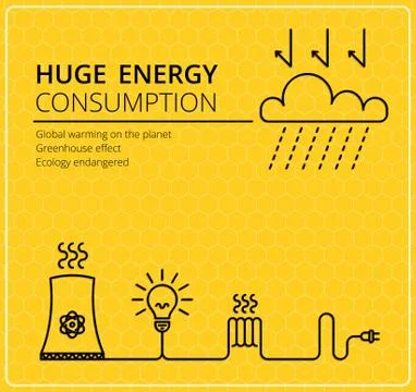 Creative yellow vector background electricity. Business, slim design idea Stock Illustration