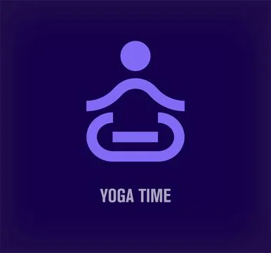 Creative yoga user logo. Stock Illustration