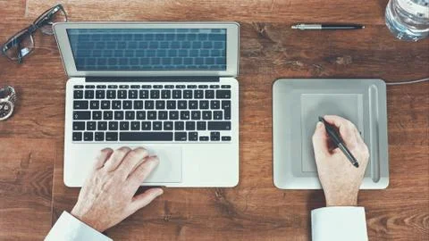 Creative young man his office Photos