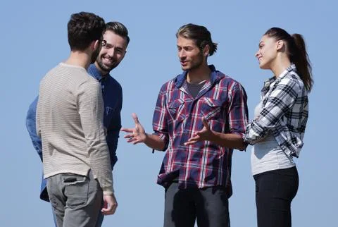 Creative young people,discussing their problems. Stock Photos