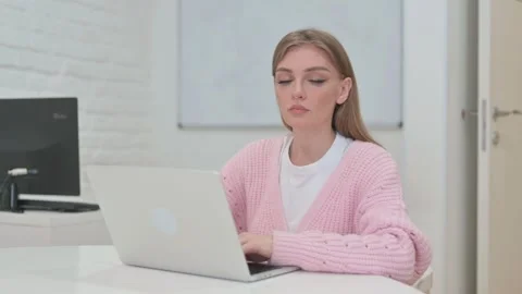 Creative Young Woman Looking at Camera in Office Stock Footage 309510213