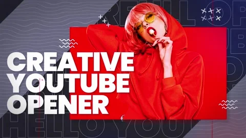 Creative YouTube Blog Opener After Effects stock