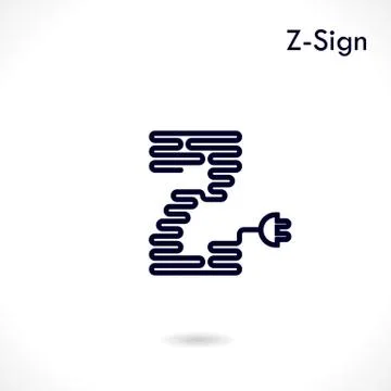 Creative Z- letter icon abstract logo design vector template Stock Illustration