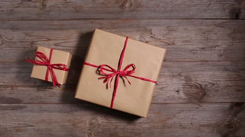 Creative zero waste Christmas concept Stock Footage 144184342