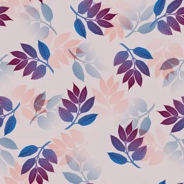 Creative,Leaf,Allover,Floral,Pattern,With,Beautiful,Abstract,Style,Texture Illustrazione stock