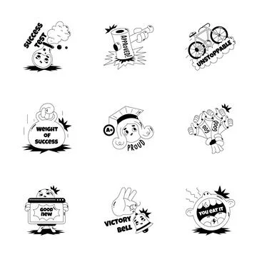 Creatively crafted amazing glyph illustrations set of travel and tourism Ilustración de archivo