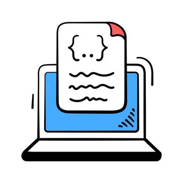 Creatively crafted amazing icon of coding document file, premium vector Stock Illustration