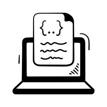 Creatively crafted amazing icon of coding document file, premium vector Stockillustratie