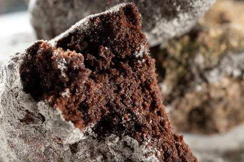 Creatively designed chocolate dessert in a unique artistic presentation with  스톡 사진