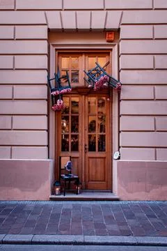 A creatively designed door 스톡 사진