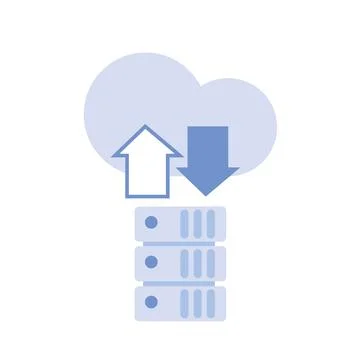 Creatively designed icon of cloud server in modern style Stock Illustration