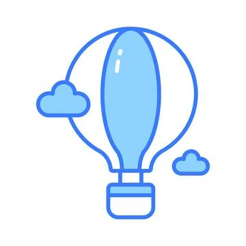 Creatively designed vector of hot air balloon, enjoy the adventure of hot air Stock Illustration