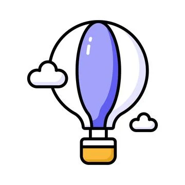 Creatively designed vector of hot air balloon, enjoy the adventure of hot air Stock Illustration