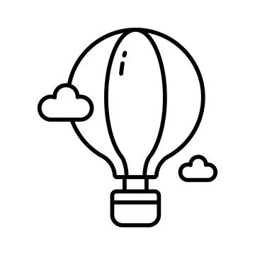 Creatively designed vector of hot air balloon, enjoy the adventure of hot air Stock Illustration